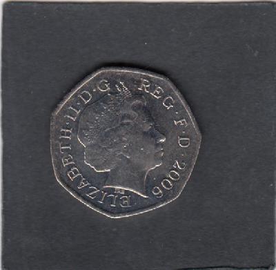 Beschrijving: 50 Pence BRITANNIA